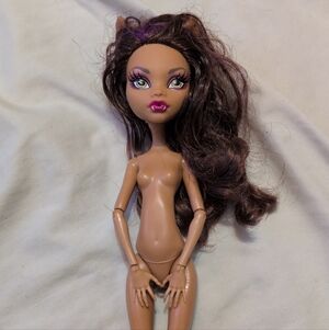 Monster High Clawdeen Wolf Ghoul Sports Baseball Doll Nude Y2K